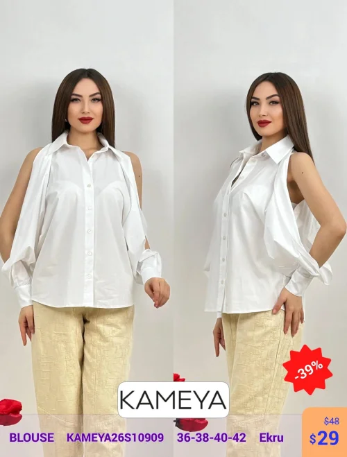 Блузка KAMEYA (Кремовый, модель KAMEYA26S10909) оптом