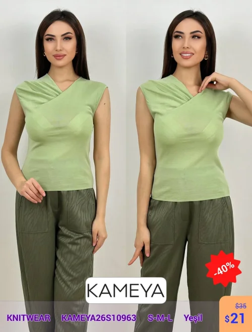 Knitwear KAMEYA (Зеленый, модель KAMEYA26S10963) оптом