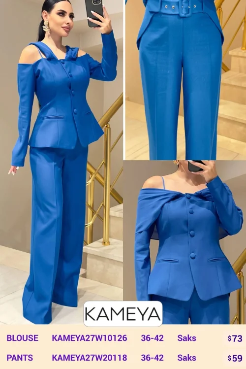 Брюки KAMEYA (Blue, модель KAMEYA27W20118) оптом