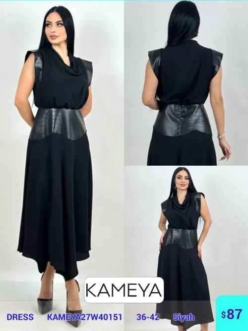Платье KAMEYA (Черный, модель KAMEYA27W40151) оптом