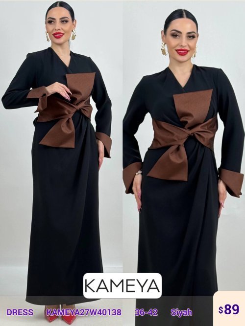 Платье KAMEYA (Черный, модель KAMEYA27W40138) оптом