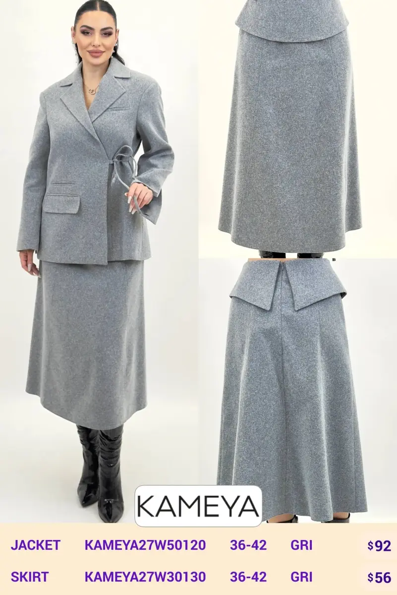 Юбка KAMEYA (Gray, модель KAMEYA27W30130) оптом