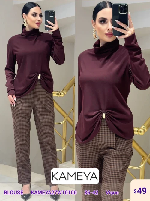 Блузка KAMEYA (Wine, модель KAMEYA27W10100) оптом