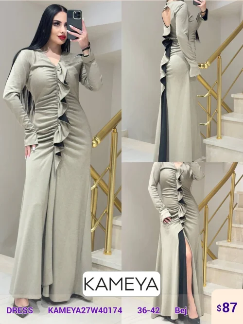 Платье KAMEYA (Beige, модель KAMEYA27W40174) оптом