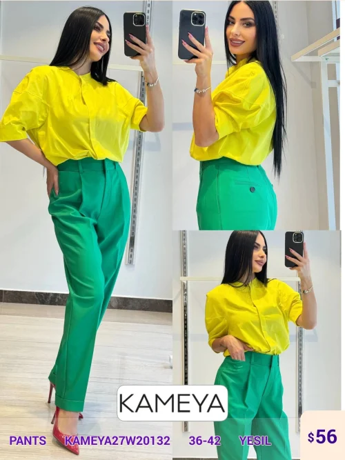 Брюки KAMEYA (Зеленый, модель KAMEYA27W20132) оптом