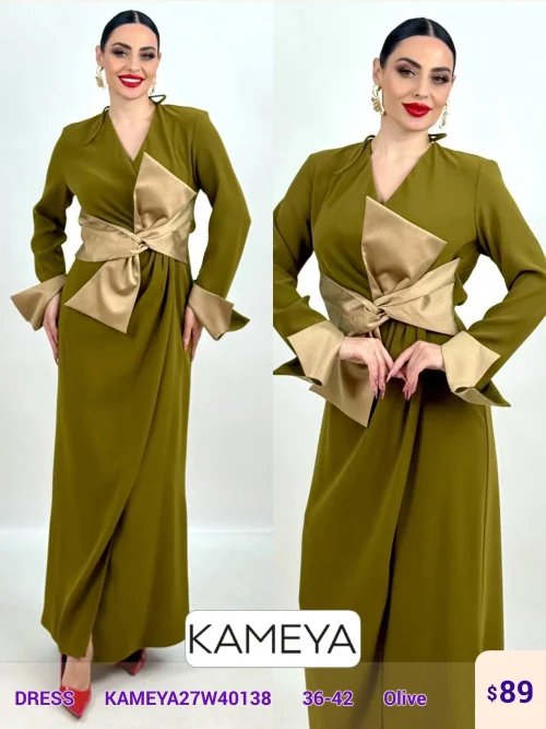 Платье KAMEYA (Оливковый, модель KAMEYA27W40138) оптом