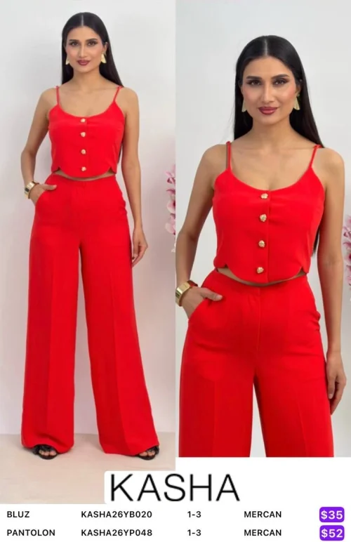 Брюки Kasha (Коралловый, модель KASHA26YB020) оптом