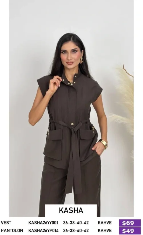 Брюки Kasha (Коричневый, модель KASHA26YY001) оптом