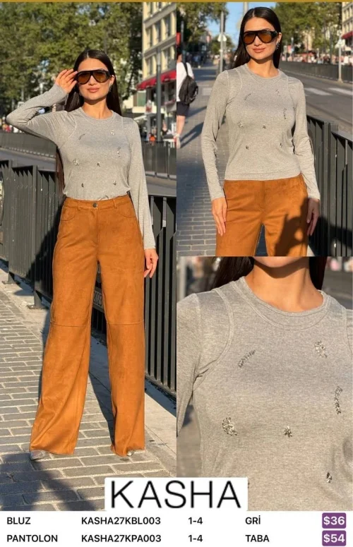 Блузка Kasha (Gray, модель KASHA27KBL003) оптом