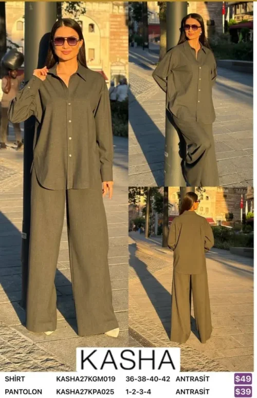 Рубашка Kasha (Dark gray, модель KASHA27KGM019) оптом