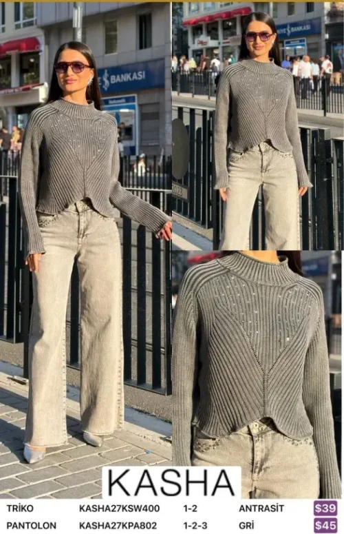 Трикотаж Kasha (Dark gray, модель KASHA27KSW400) оптом