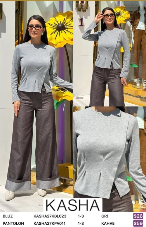 Блузка Kasha (Gray, модель KASHA27KBL023) оптом