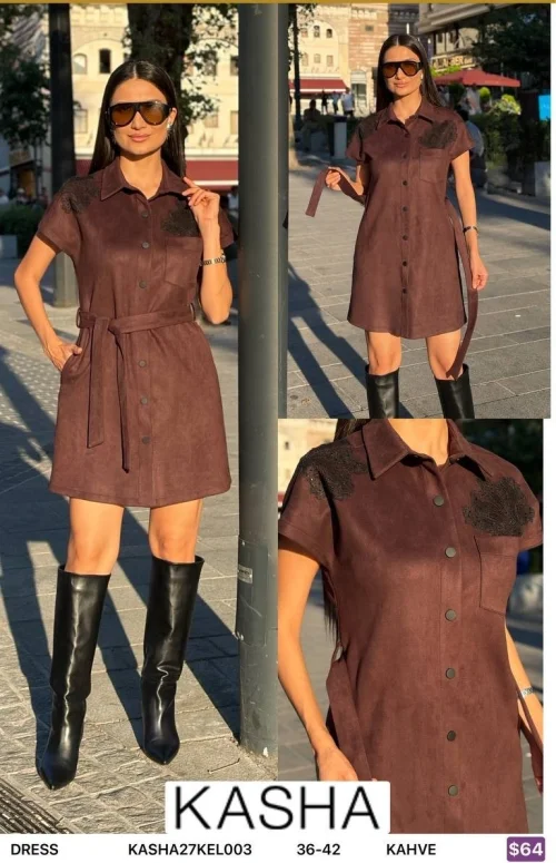Платье Kasha (Brown, модель KASHA27KEL003) оптом