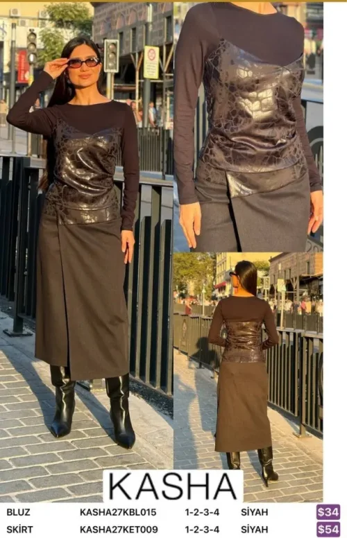 Блузка Kasha (Black, модель KASHA27KBL015) оптом