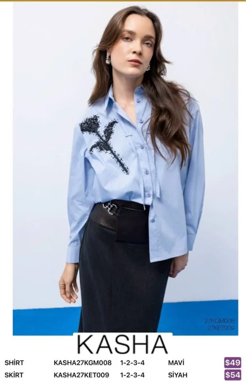 Рубашка Kasha (Blue, модель KASHA27KGM008) оптом
