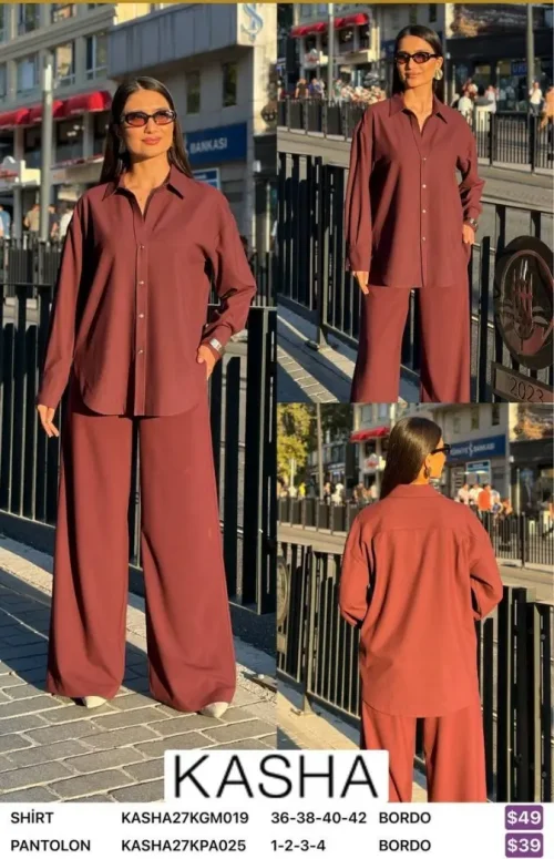 Рубашка Kasha (Burgundy, модель KASHA27KGM019) оптом