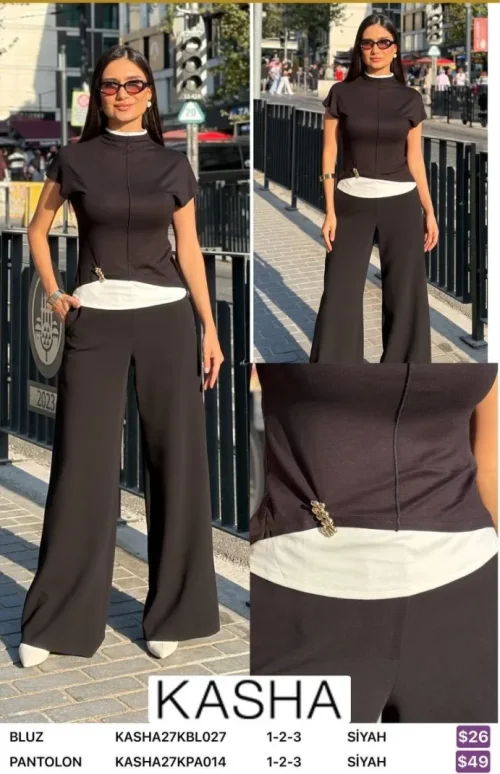 Блузка Kasha (Black, модель KASHA27KBL027) оптом