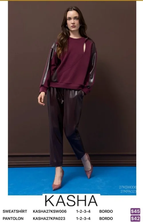 Футболка Kasha (Burgundy, модель KASHA27KSW006) оптом