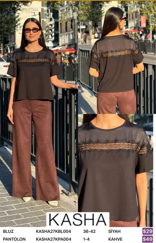 Блузка Kasha (Black, модель KASHA27KBL004) оптом