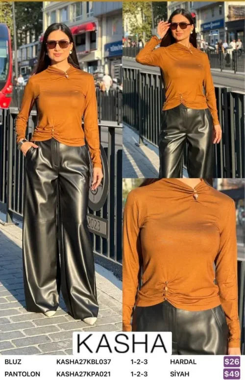 Блузка Kasha (Mustard, модель KASHA27KBL037) оптом