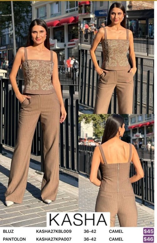 Брюки Kasha (Camel, модель KASHA27KPA007) оптом