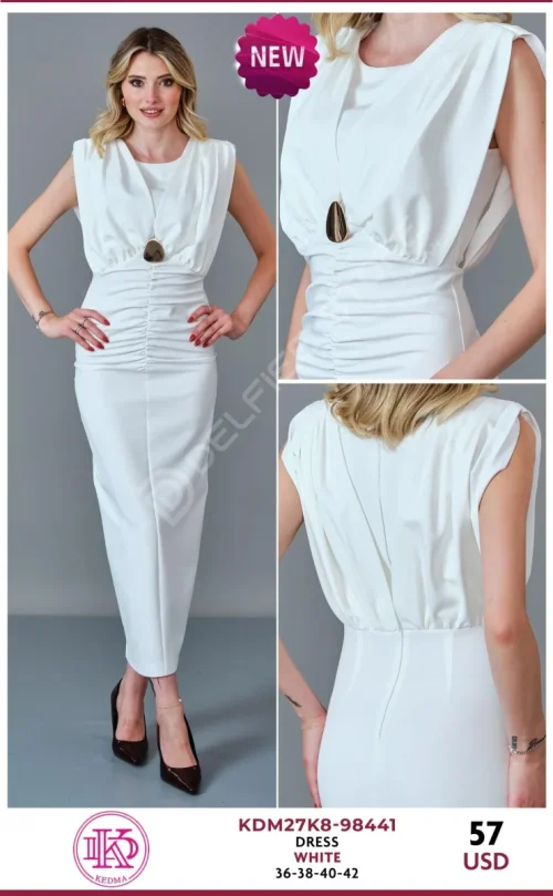 Платье KEDMA (White, модель KDM27K8-98441) оптом