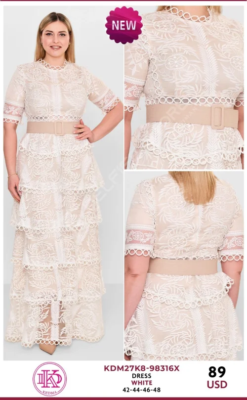 Платье KEDMA (White, модель KDM27K8-98316X) оптом