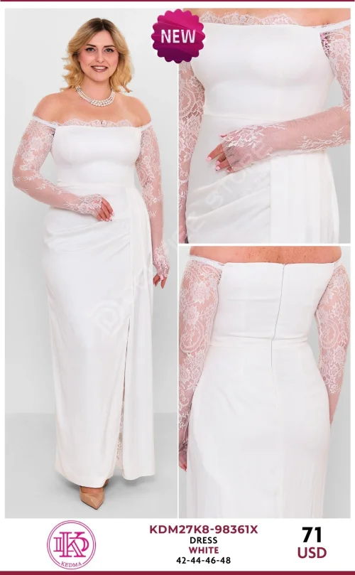 Платье KEDMA (White, модель KDM27K8-98361X) оптом