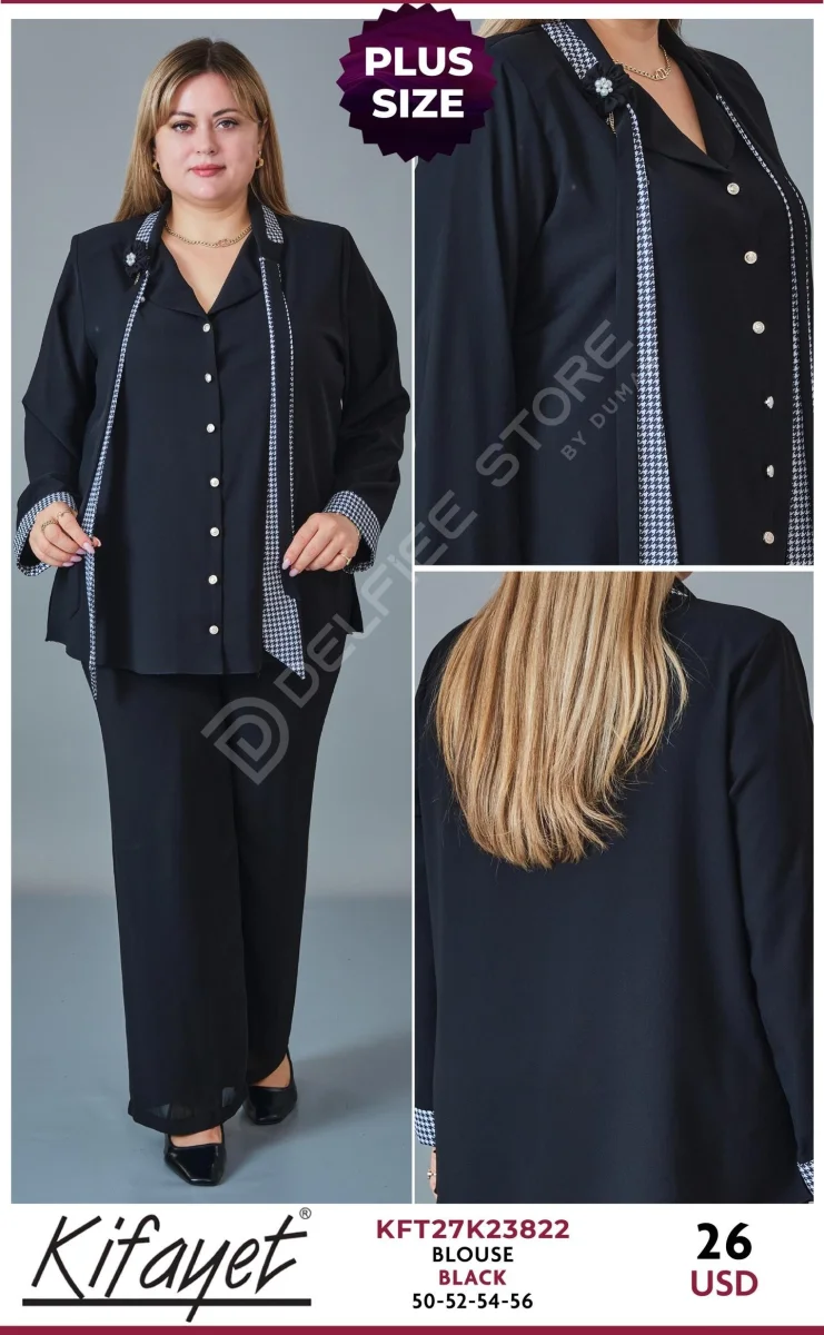 Блузка KIFAYET (Black, модель KFT27K23822) оптом