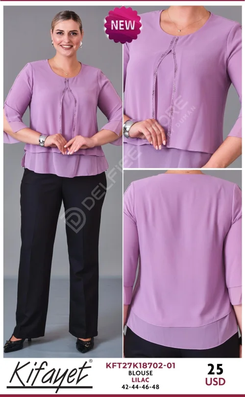 Блузка KIFAYET (Lilac, модель KFT27K18702-01) оптом