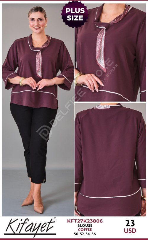 Блузка KIFAYET (Brown, модель KFT27K23806) оптом