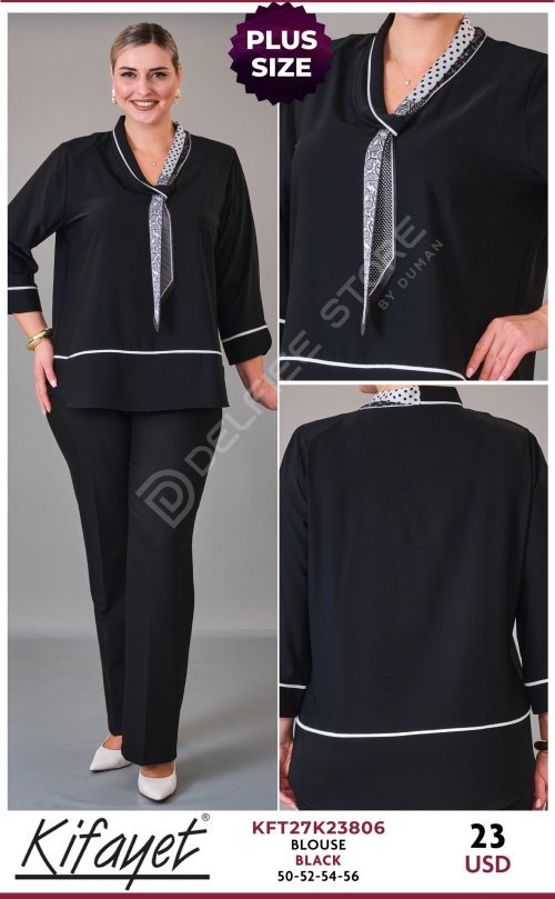 Блузка KIFAYET (Black, модель KFT27K23806) оптом