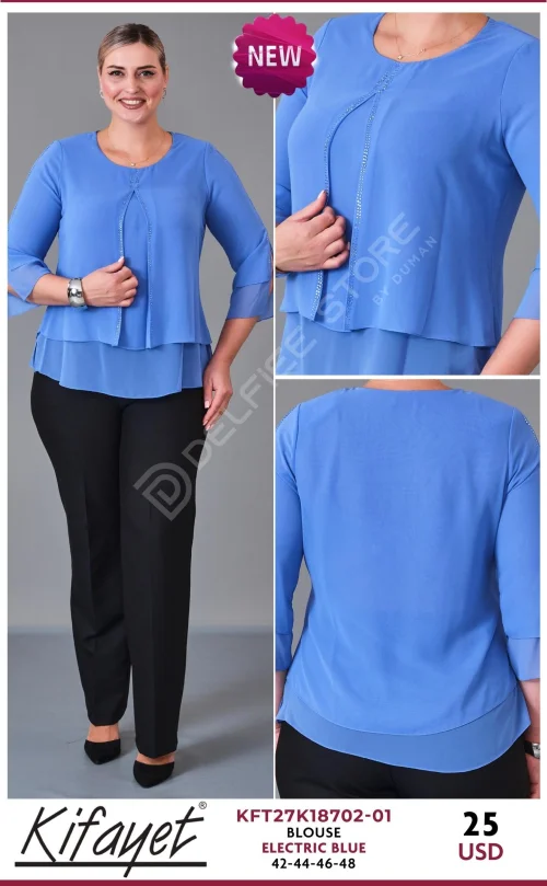 Блузка KIFAYET (Blue, модель KFT27K18702-01) оптом