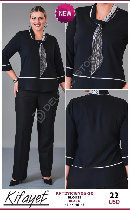 Блузка KIFAYET (Black, модель KFT27K18705-20) оптом