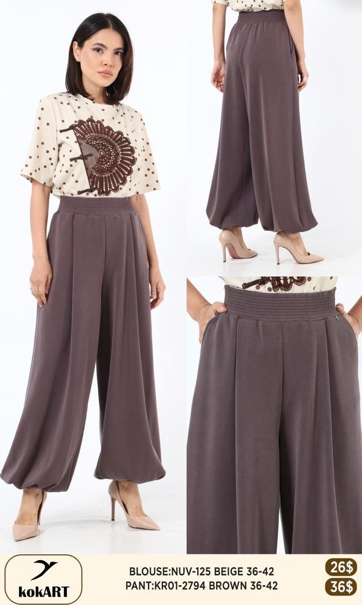 Брюки KOKART (Коричневый, модель KR01-2794) оптом