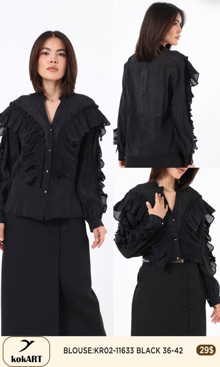 Блузка KOKART (Черный, модель KR02-11633) оптом