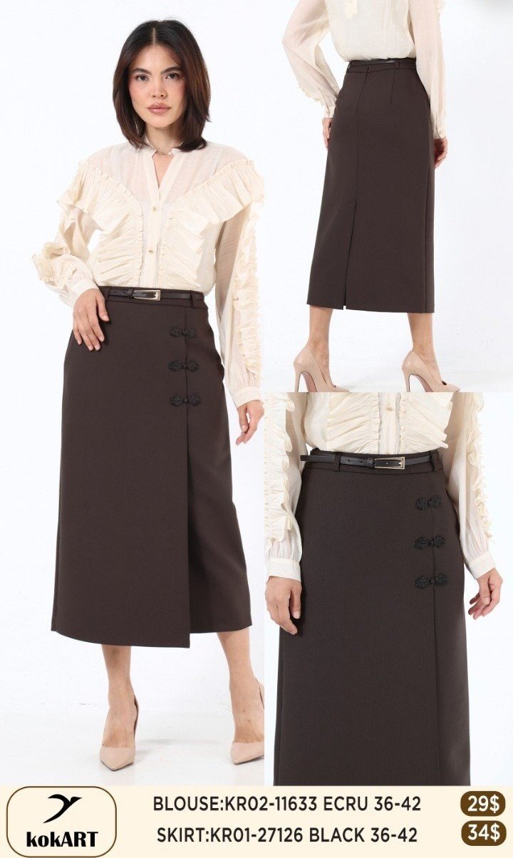 Юбка KOKART (Черный, модель KR01-27126) оптом