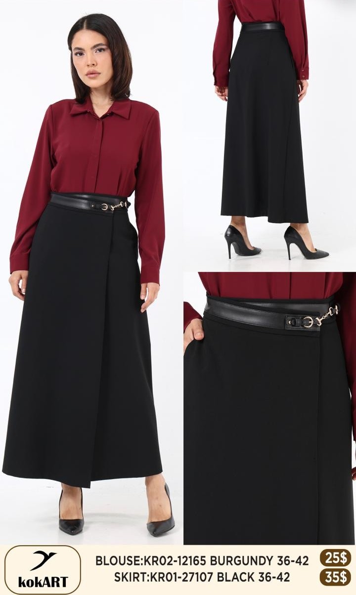 Юбка KOKART (Черный, модель KR01-27107) оптом