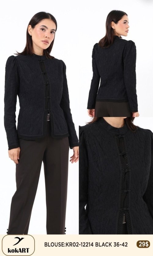 Блузка KOKART (Черный, модель KR02-12214) оптом