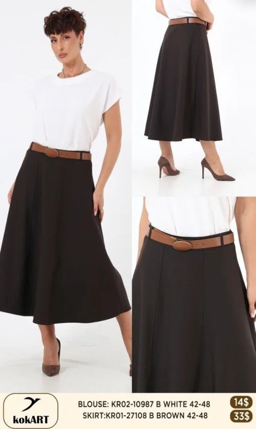 Юбка KOKART (Brown, модель KR0127108) оптом