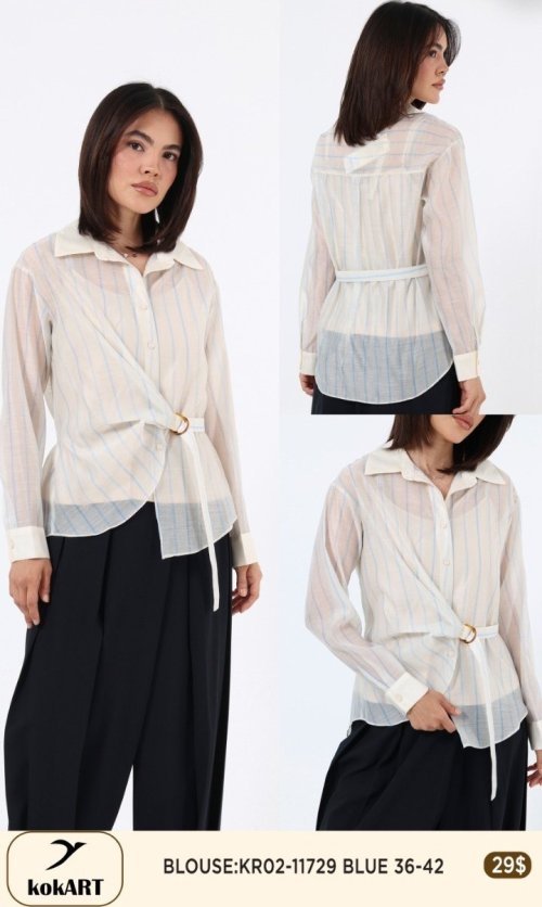 Блузка KOKART (Синий, модель KR02-11729) оптом
