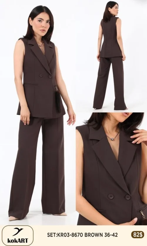 Костюмы и комплекты KOKART (Коричневый, модель KR03-8670) оптом
