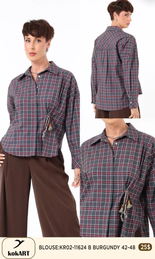 Блузка KOKART (Бордовый, модель KR02-11624B) оптом