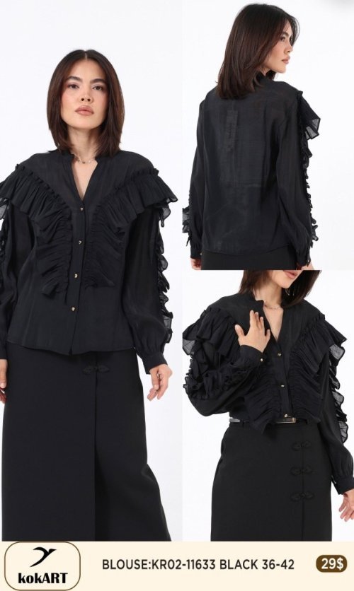 Блузка KOKART (Черный, модель KR02-11633) оптом
