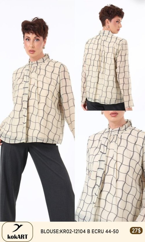 Блузка KOKART (Кремовый, модель KR02-12104) оптом