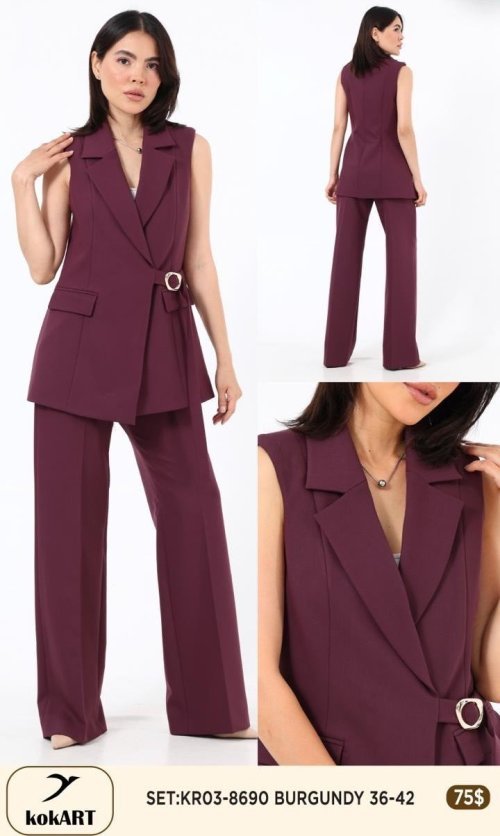Комплект KOKART (Бордовый, модель KR03-8690) оптом