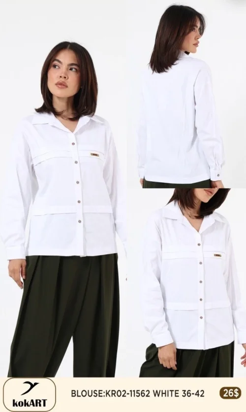 Блузка KOKART (Белый, модель KR02-11562) оптом