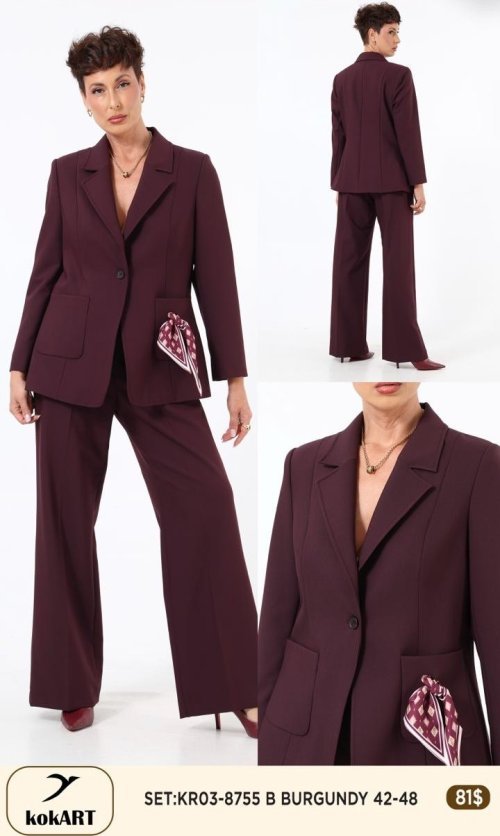 Комплект KOKART (Бордовый, модель KR03-8755) оптом