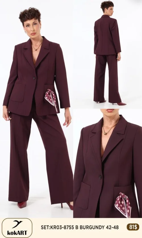 Костюмы и комплекты KOKART (Бордовый, модель KR03-8755) оптом