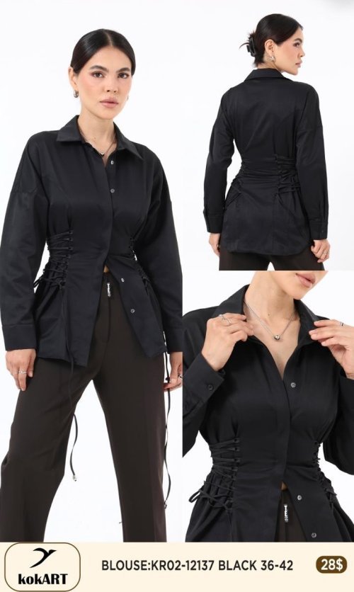 Блузка KOKART (Черный, модель KR02-12137) оптом